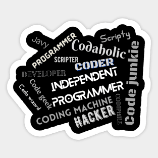 independent developer | coder | tech slang | cool names for coders Sticker